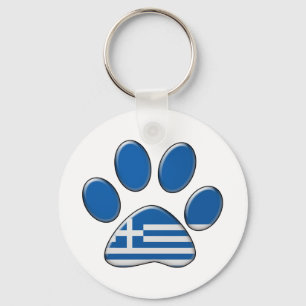 Griekse patriotkat sleutelhanger