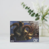 Griekse postzegel Gemeenschappelijke octopus Briefkaart (Staand voorkant)