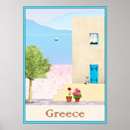 Griekse reisposter poster (Voorkant)