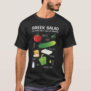 Griekse saladeingrediënten - een soennitische sond t-shirt