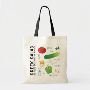 Griekse saladeingrediënten - een soennitische sond tote bag