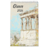 Griekse Schetsen 2026 Muur Kalender – Handgetekend (Hoes)