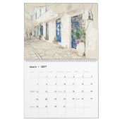 Griekse schetskalender 2025 kalender (Mar 2027)