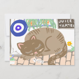 Griekse Slaap Kat Taverne Sfeer