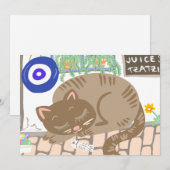 Griekse Slaap Kat Taverne Sfeer (Voorkant / Achterkant)