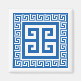 Griekse sleutel Blauwe en Witte Magneet