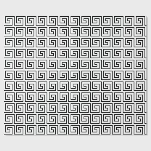 Griekse sleutel cadeaupapier (Vlak)