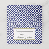 Griekse sleutel "S" patroon - Blauw (Buitenkant ongevouwen)