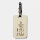 Griekse sleutel, smaakgeel bagagelabel (Achterkant verticaal)