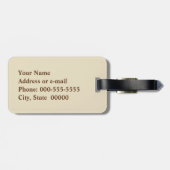 Griekse sleutel, smaakgeel bagagelabel (Achterkant horizontaal)