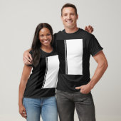Griekse Sleutel Verticaal - Zwart en Wit T-shirt (Unisex)