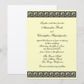 Griekse sleutel voor de uitnodiging tot het uitzen (Voorkant / Achterkant)