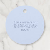Griekse sleutel wit blauw doop dank u bedankjes labels (Achterkant)