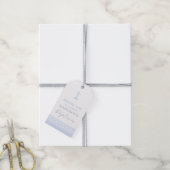 Griekse sleutel wit blauw doop dank u cadeaulabel (Met Touw)