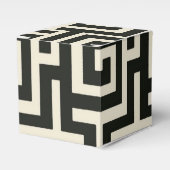 Griekse sleutel zwart bedankdoosjes (Voorkant Zijde)