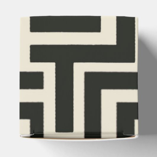 Griekse sleutel zwart bedankdoosjes (Bovenkant)