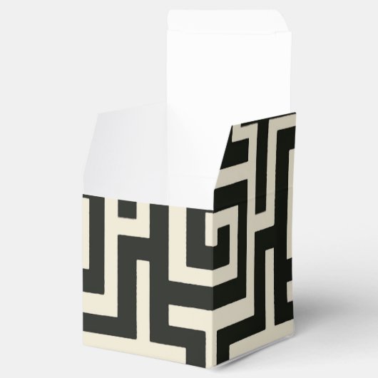 Griekse sleutel zwart bedankdoosjes (Geopend)