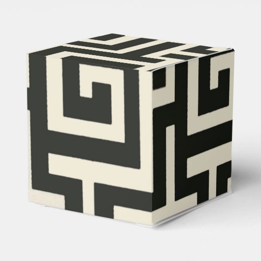 Griekse sleutel zwart bedankdoosjes (Achterkant)