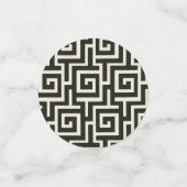 Griekse sleutel zwart confetti (Kleine voorkant)