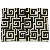 Griekse sleutel zwart large cadeauzakje (Voorkant)