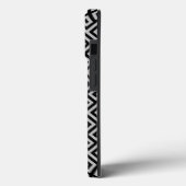 Griekse sleuteldiamanten in zwart en grijs Case-Mate iPhone case (Achterkant / Links)