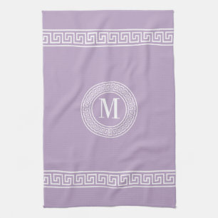 Griekse sleutellavendel Monogram keukenhanddoeken