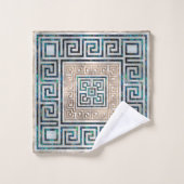 Griekse sleutelversiering - Abalone en goud Bad Handdoek (Wasdoekje)