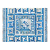 Griekse sleutelversiering - Griekse mander - blauw Tafelkleed (Voorkant (Horizontaal))