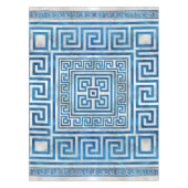 Griekse sleutelversiering - Griekse mander - blauw Tafelkleed (Voorkant)