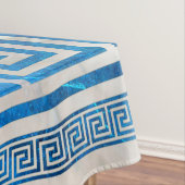 Griekse sleutelversiering - Griekse mander - blauw Tafelkleed (Voorbeeld)