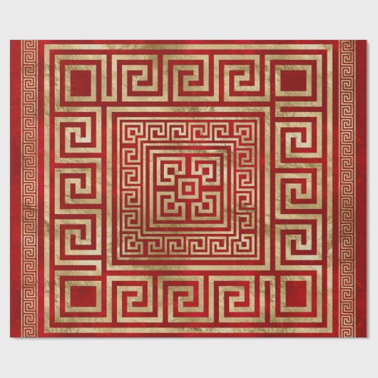 Griekse sleutelversiering - Griekse mander - Deep  Cadeaupapier (Vlak)