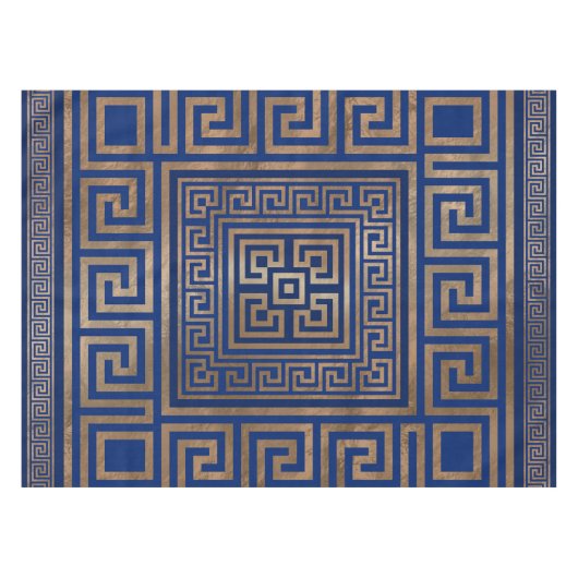 Griekse sleutelversiering - Griekse mander - goud  Tafelkleed (Voorkant (Horizontaal))