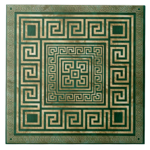 Griekse sleutelversiering - Griekse meander - Mala Tegeltje