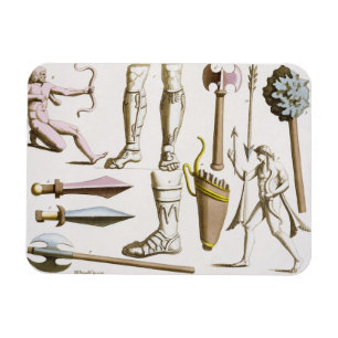 Griekse soldaten, wapens en wapenrusting, bord 38  magneet