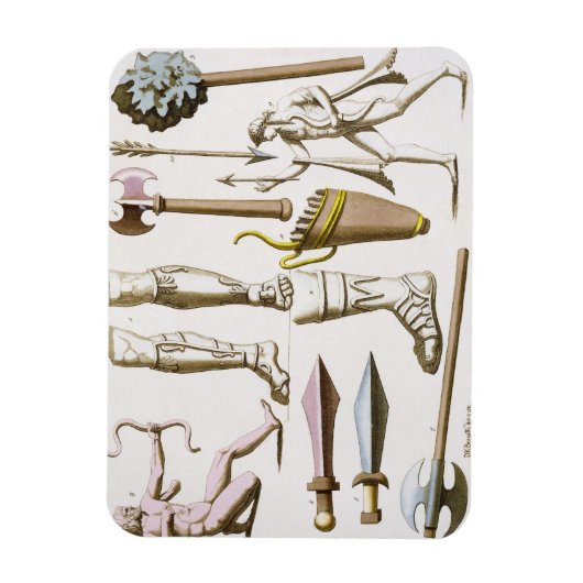 Griekse soldaten, wapens en wapenrusting, bord 38  magneet (Verticaal)