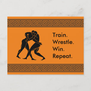 Griekse sportwedstrijden met winnende formule briefkaart