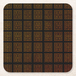 Griekse stijl vierkante kartonnen onderzetter