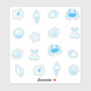 Griekse strand minimalist sticker