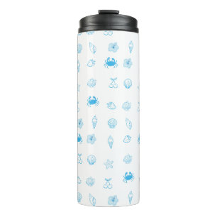 Griekse strand minimalist thermosbeker