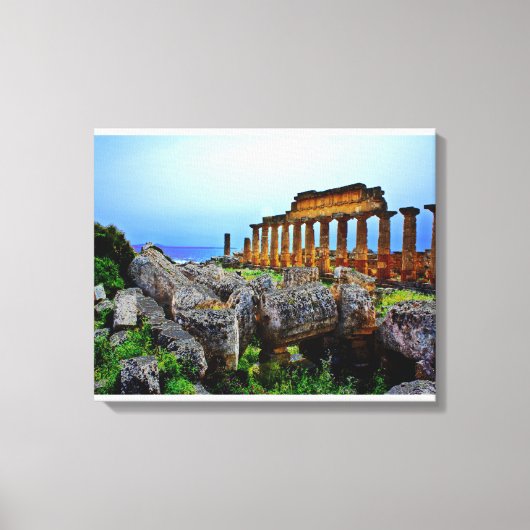 Griekse tempel canvas afdruk (Voorkant)