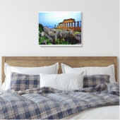 Griekse tempel canvas afdruk (Insitu (Slaapkamer))