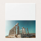 Griekse tempel van Poseidon Kaart (Buitenkant ongevouwen)