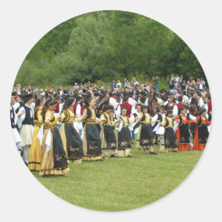 Griekse traditionele dans ronde sticker