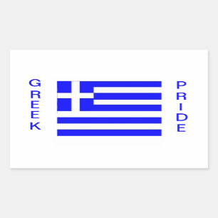 Griekse trots. Griekse vlag Rechthoekige Sticker