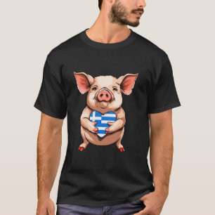 Griekse trots hart varken Griekse wortels Hellenis T-shirt