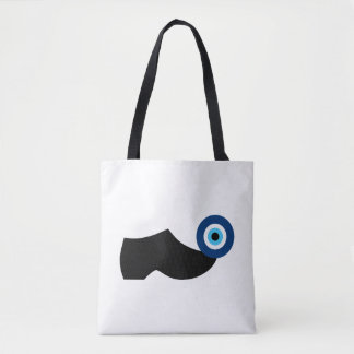 Griekse Tsarouhi Tsolias Eye Nazar Blue Canvas tas