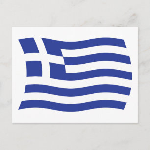 Griekse Vlag Ansichtkaart Briefkaart