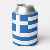 Griekse vlag blikjeskoeler (Blikje Voorkant)