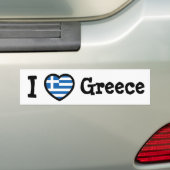 Griekse vlag bumpersticker (Op auto)