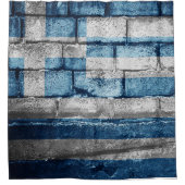 Griekse vlag douchegordijn (Voorkant)